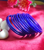 Blue glass bangles
