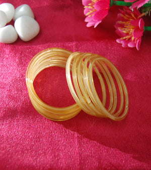 Golden glass bangles