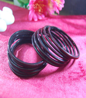 Brown glass bangles