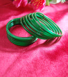 Green glass bangles