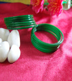 Green glass bangles