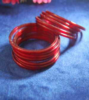 Maroon glass bangles