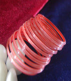 Pink glass bangles