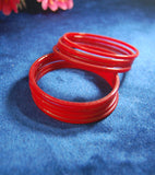 Red glass bangles