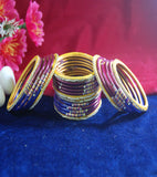 Multicoloured lac bangle with design