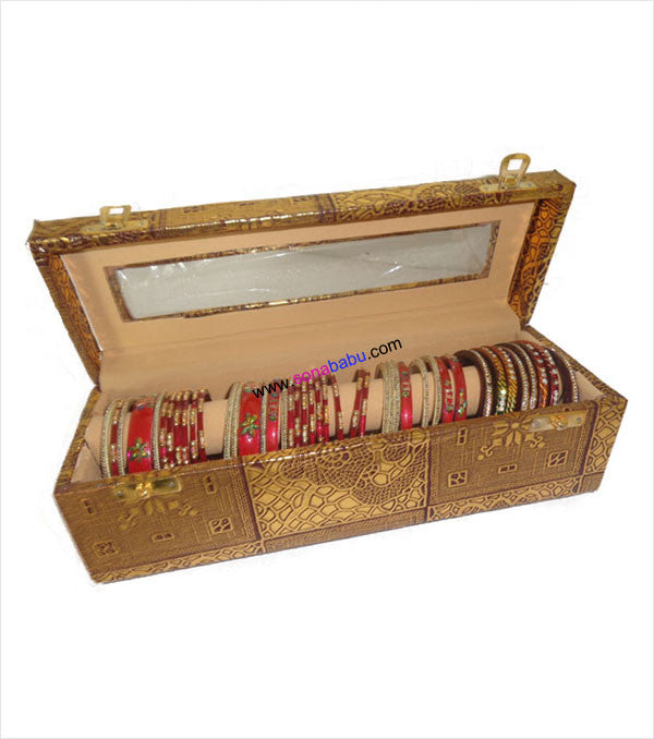Beautifully crafted golden bangle box