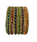 Thread Bangles with fancy look having metal with stones