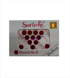 Suruchi plain maroon bindis size 8