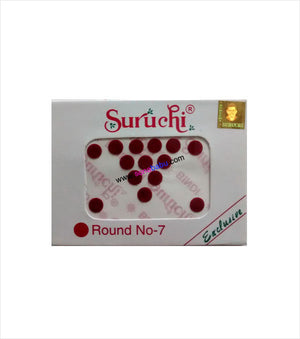 Suruchi plain maroon bindis size 7