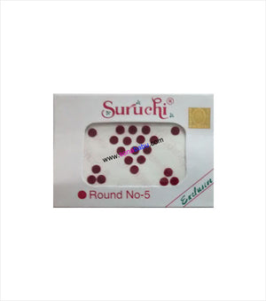Suruchi plain maroon bindis size 5