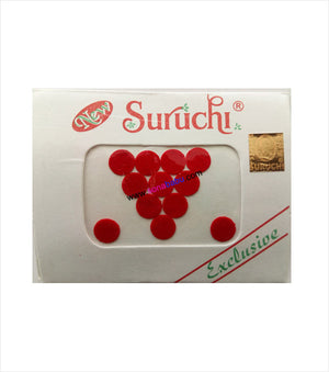 Suruchi plain red bindis size 11