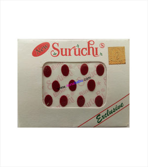 Suruchi plain maroon bindis size 10