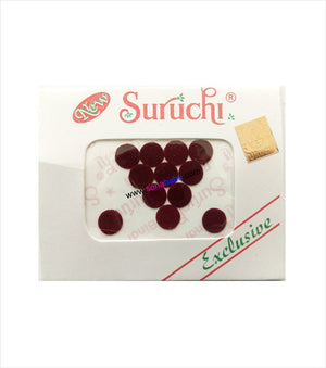 Suruchi plain maroon bindis size 11