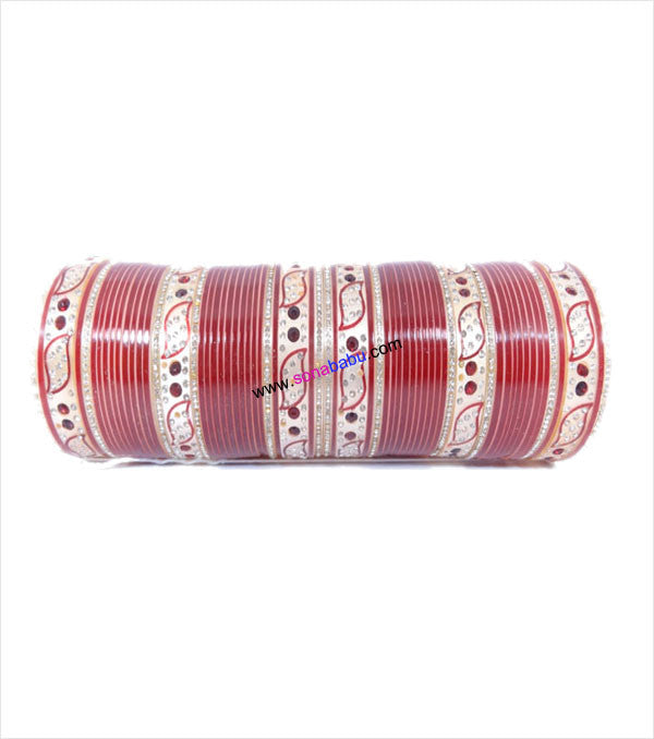 Bridal Suhag chura with nag and beautiful design