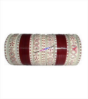 Maroon suhag chura small set