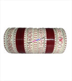 Maroon suhag chura small set