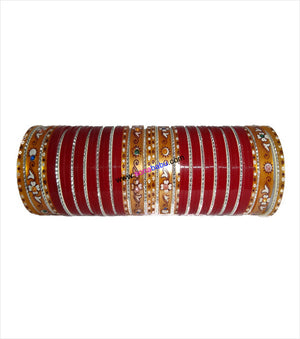 Red suhag chura medium set