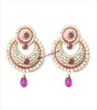 Beautiful stoned danglers with purple drop