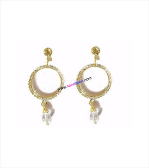 Golden Alloy Danglers in jhumki style
