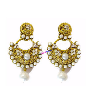 White designed shining stud