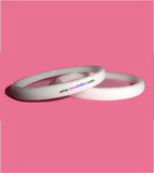 White plain fiber trendy bangle set of 2
