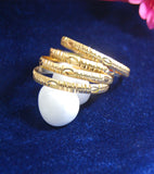 Gold plated bangles in kada style with cutting work set of 4