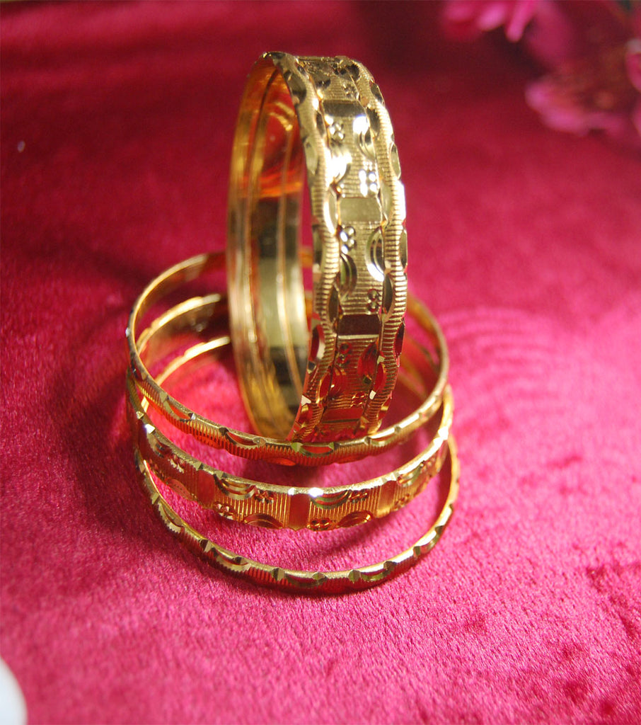 Designer gold plated bangles set of 6