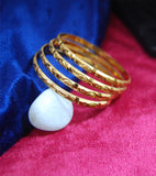 Gold plated bangles with full cutting work set of 4