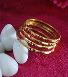 Designer gold plated bangles with beautiful work set of 4
