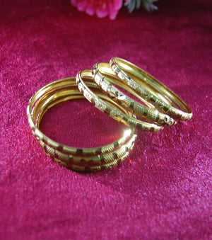 Designer gold plated bangles set of 6