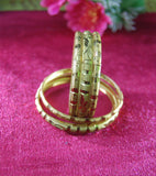 Designer gold plated bangles set of 6