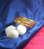 Gold plated bangles with full cutting work set of 4