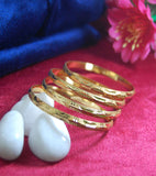 Gold plated bangles with beautiful work set of 4
