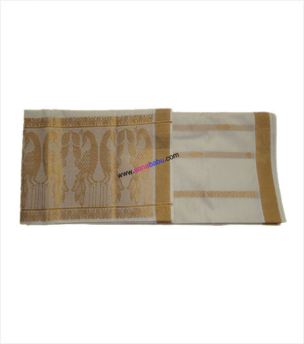 Kerala Kasavu Cotton Saree