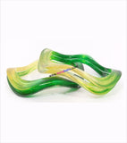 Greenish transparent bangle set of 4