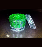Green and white transparent kids bangles full set