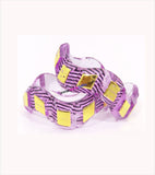 Purple gold designed kids bangle set of 2