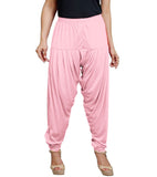 Light pink viscose solid patiala