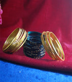 Metal bangles with full work set of 40