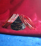 Metal bangles with full work set of 20