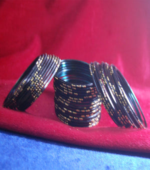 Metal bangles with full work set of 36