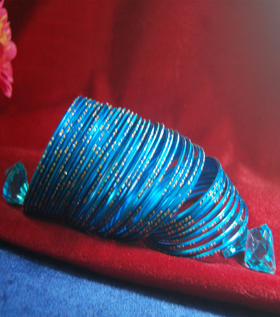 Metal bangles with full work set of 36