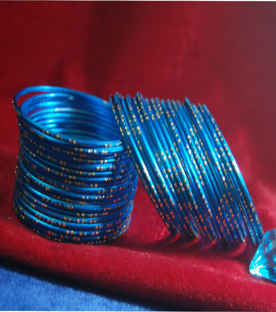 Metal bangles with full work set of 36
