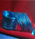 Metal bangles with full work set of 36