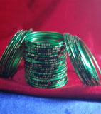 Metal bangles with full work set of 36