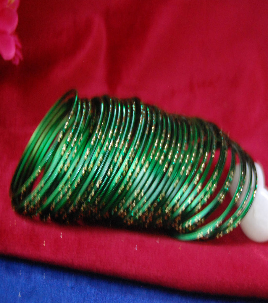 Metal bangles with full work set of 36