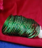 Metal bangles with full work set of 36