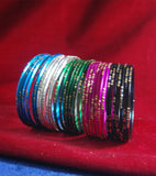 Metal bangles with full work set of 30