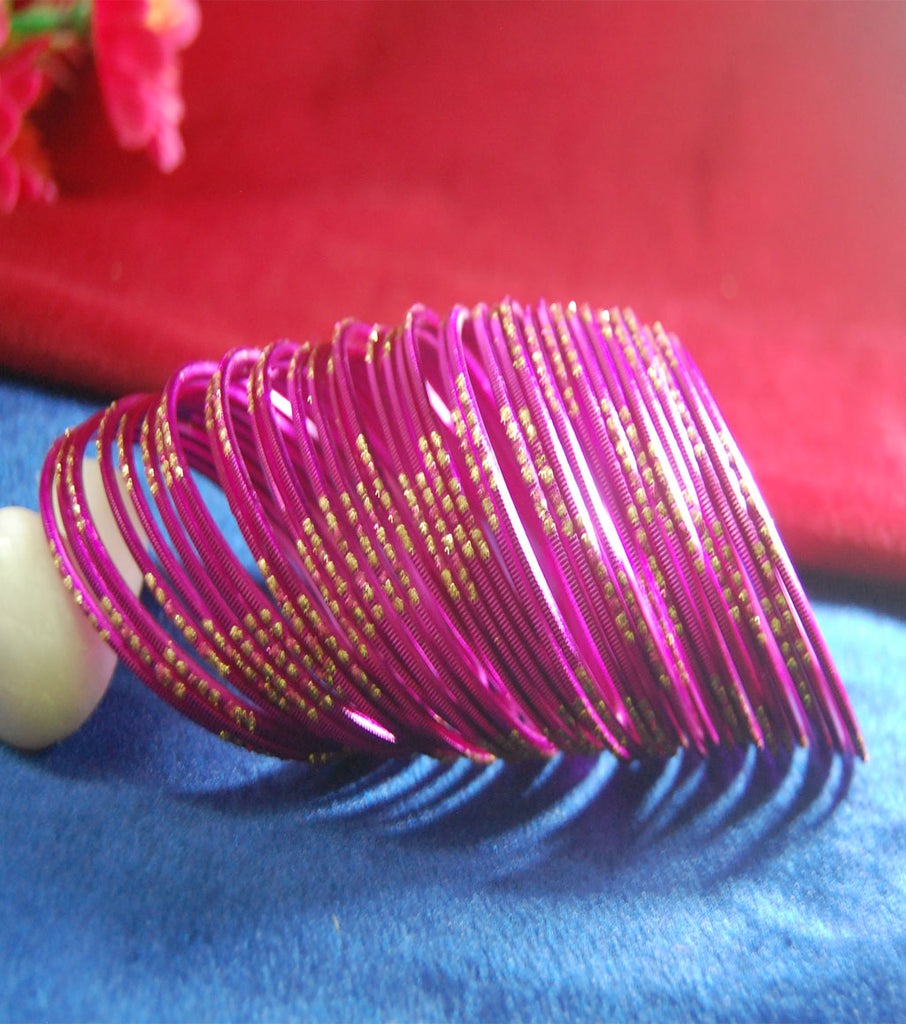 Metal bangles with full work set of 36