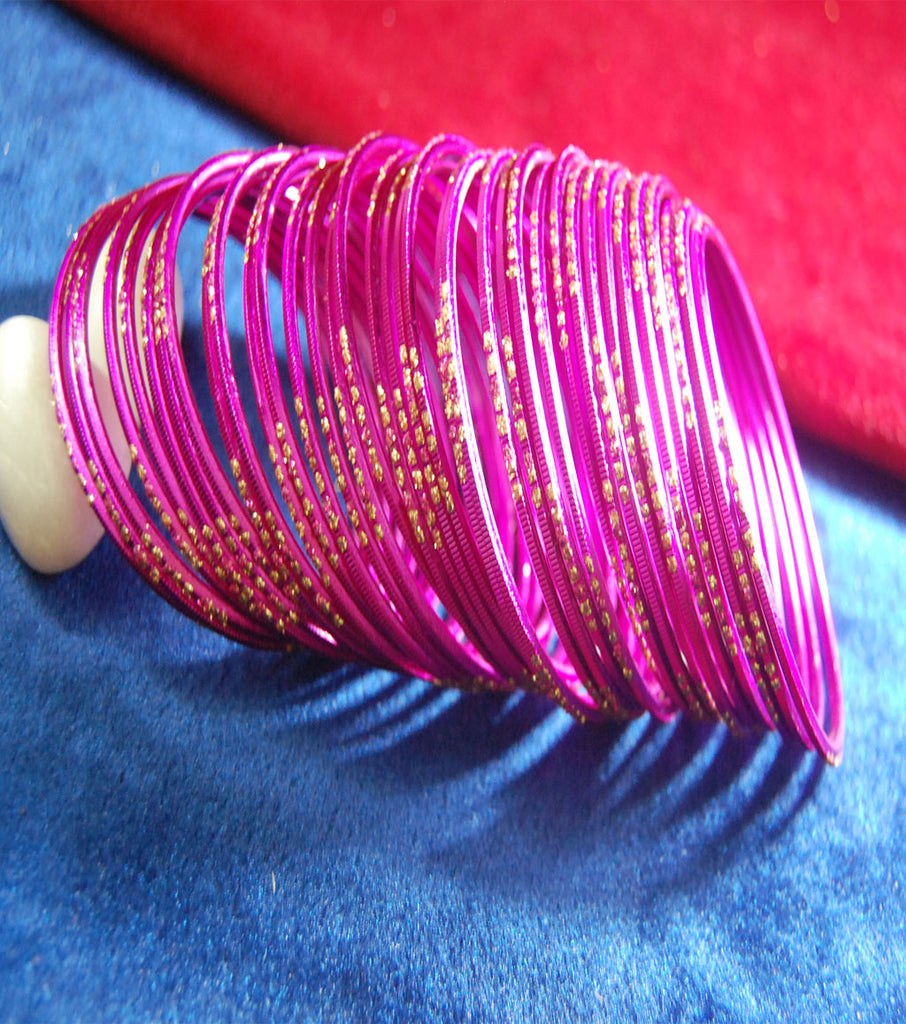 Metal bangles with full work set of 36